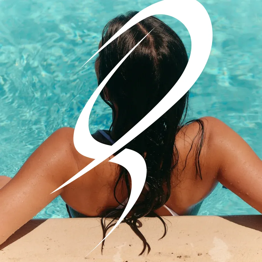 Woman at the pool